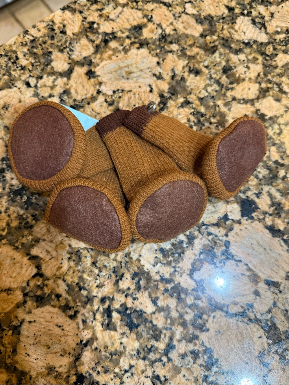 Paw Protectors for DOG : 4 count brown